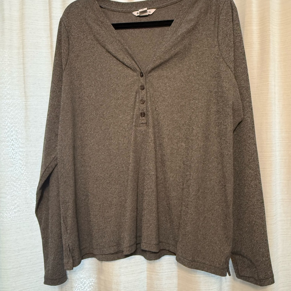 Athleta Charcoal Long Sleeve Women's Top